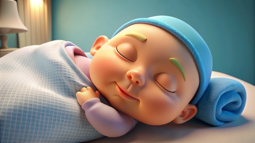 3D Baby cartoon sleeping