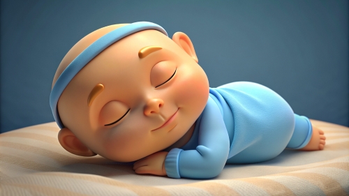 3D Baby cartoon sleeping