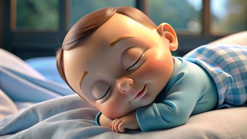 3D Baby cartoon sleeping