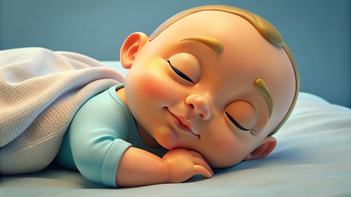 3D Baby cartoon sleeping