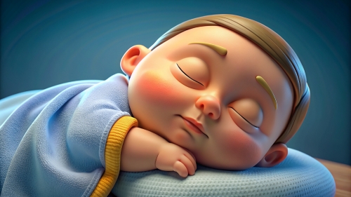 3D Baby cartoon sleeping