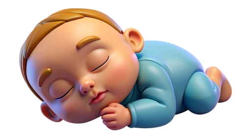 3D Baby cartoon sleeping