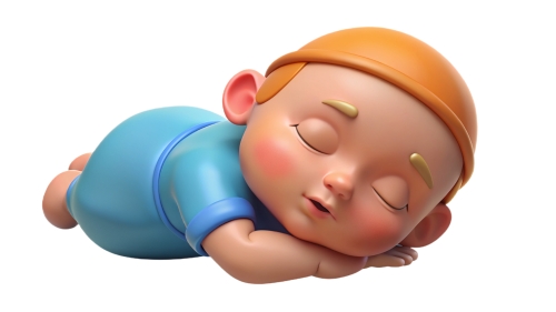 3D Baby cartoon sleeping