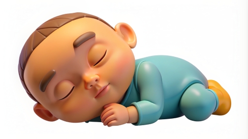 3D Baby cartoon sleeping