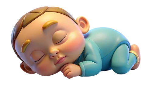 3D Baby cartoon sleeping