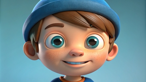 3D Kid boy avatar icon