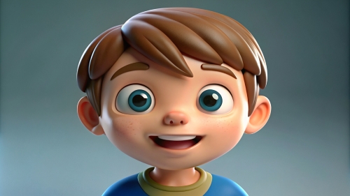 3D Kid boy avatar icon