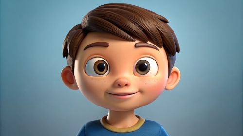 3D Kid boy avatar icon