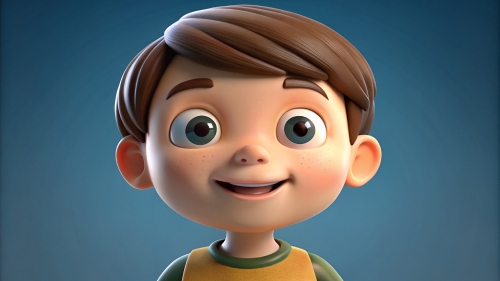 3D Kid boy avatar icon