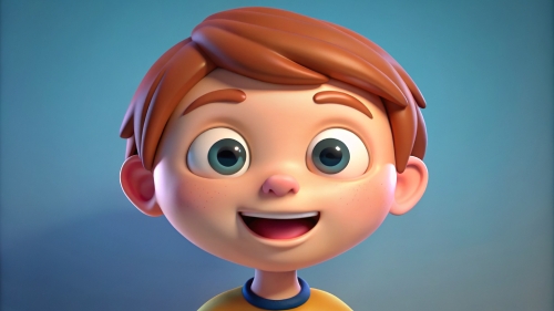 3D Kid boy avatar icon