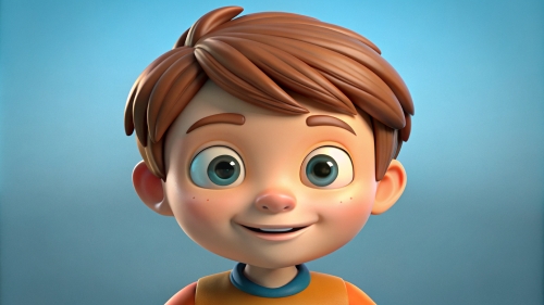 3D Kid boy avatar icon