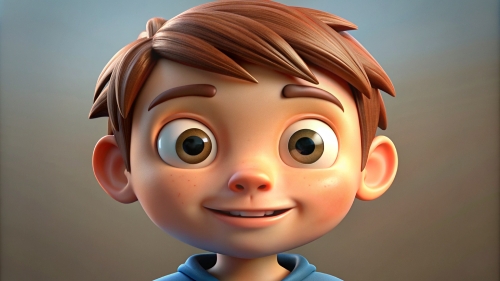 3D Kid boy avatar icon