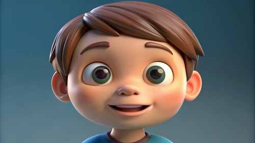 3D Kid boy avatar icon