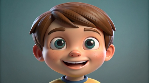 3D Kid boy avatar icon