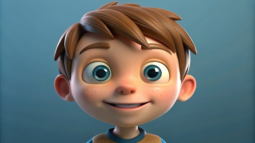 3D Kid boy avatar icon