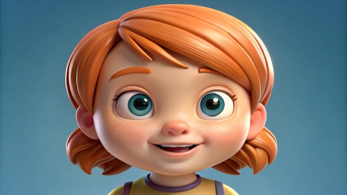 3D Kid girl avatar icon