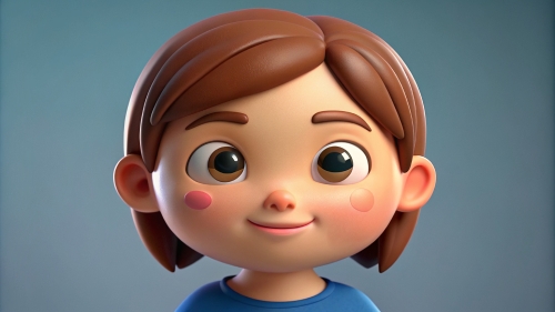 3D Kid girl avatar icon