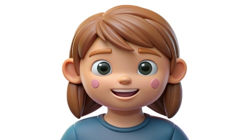 3D Kid girl avatar icon