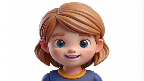 3D Kid girl avatar icon