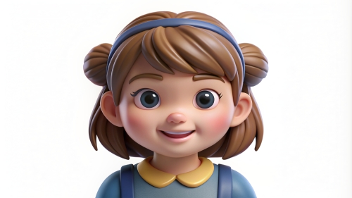 3D Kid girl avatar icon