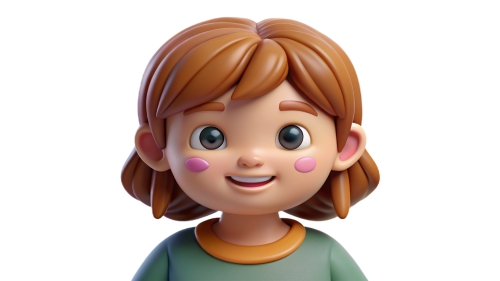 3D Kid girl avatar icon