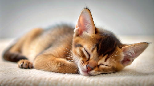 Abyssinian Cat cute kitten sleeping 27feb24 (6)