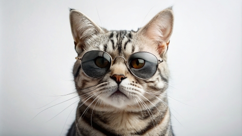 American Shorthair cat wearing sunglasses 28feb24 (10)