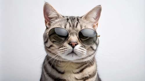 American Shorthair cat wearing sunglasses 28feb24 (11)