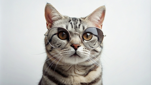 American Shorthair cat wearing sunglasses 28feb24 (5)