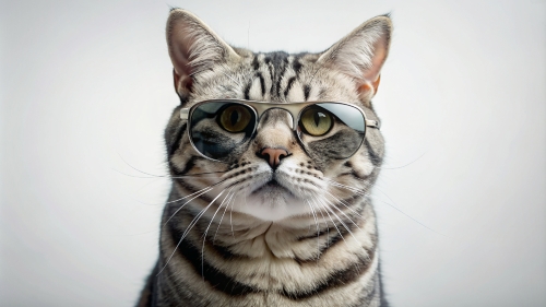 American Shorthair cat wearing sunglasses 28feb24 (6)