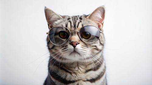 American Shorthair cat wearing sunglasses 28feb24 (7)