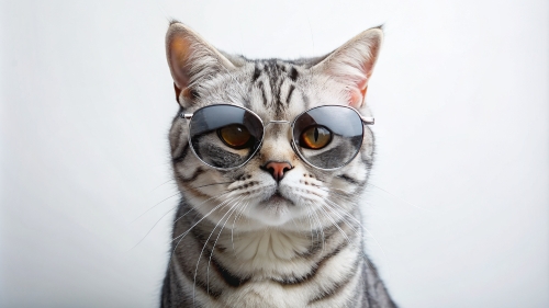 American Shorthair cat wearing sunglasses 28feb24 (8)