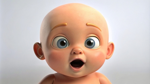 Baby Avatar Cartoon, Surprised