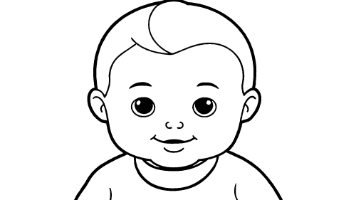 Baby cartoon Coloring pages for kids