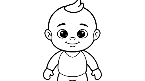 Baby cartoon Coloring pages for kids