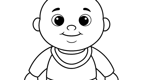 Baby cartoon Coloring pages for kids