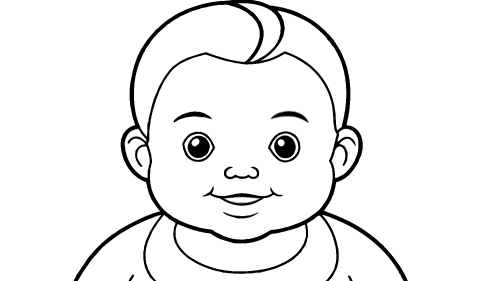 Baby cartoon Coloring pages for kids