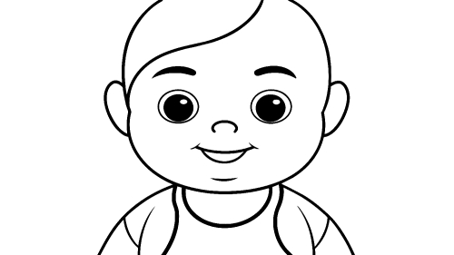 Baby cartoon Coloring pages for kids