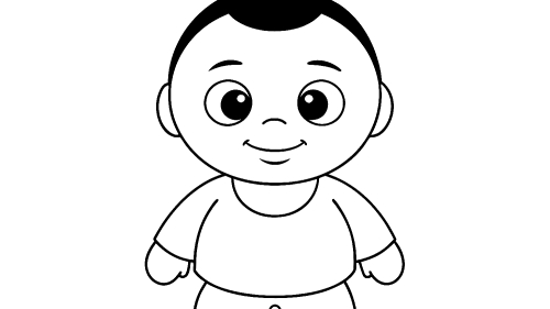 Baby cartoon Coloring pages for kids