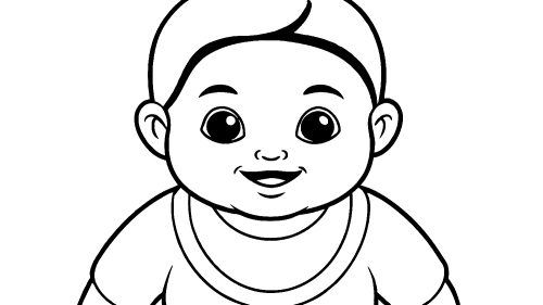 Baby cartoon Coloring pages for kids