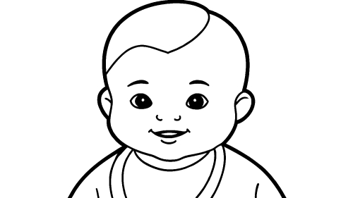 Baby cartoon Coloring pages for kids