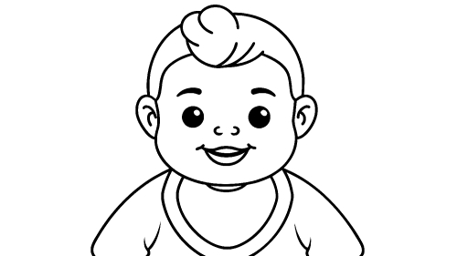 Baby cartoon Coloring pages for kids