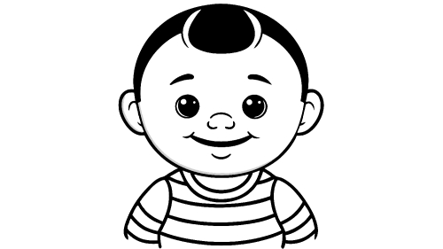 Baby cartoon Coloring pages for kids