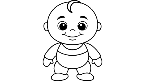 Baby cartoon Coloring pages for kids