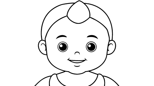 Baby cartoon Coloring pages for kids