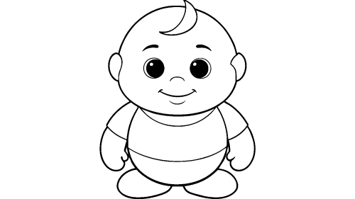 Baby cartoon Coloring pages for kids