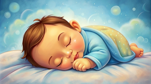 Baby cartoon sleeping