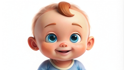 Baby Cartoon, white background