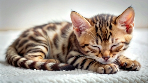 Bengal Cat cute kitten sleeping 27feb24 (1)