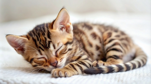 Bengal Cat cute kitten sleeping 27feb24 (11)